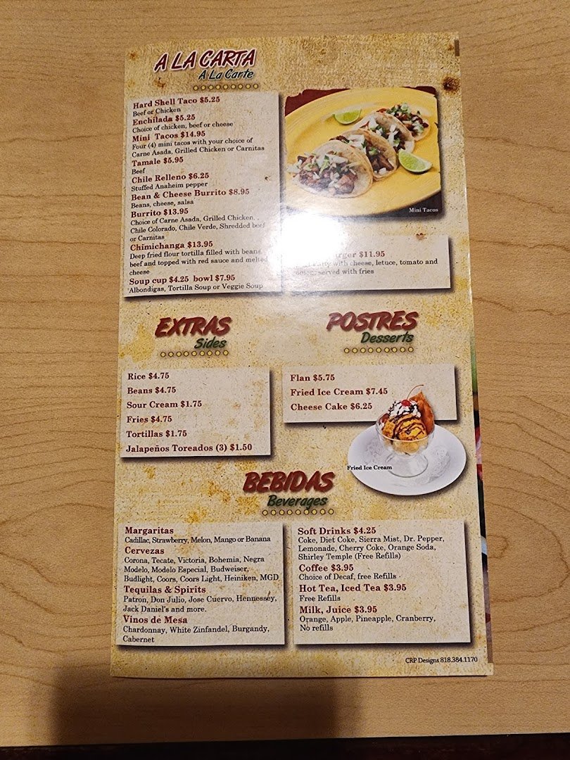Mexican restaurant dining room with tables and chairs